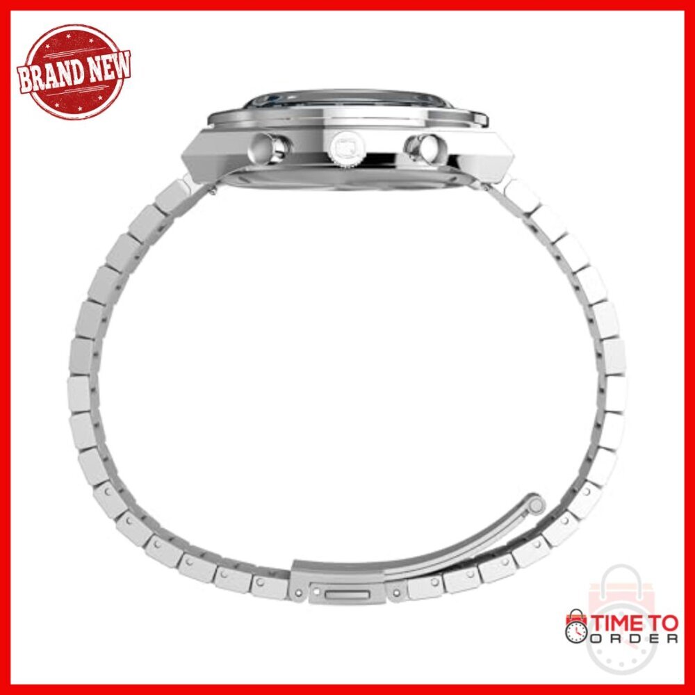 40mm Stainless Steel Quartz Chronograph Watch Water Resistant 50M - Picture 2 of 6